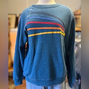 Original Aviator Nation Daydream Sunburst Relaxed Raglan Crewneck Sweatshirt L